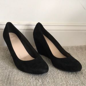 Cole Haan Black Suede Wedges
